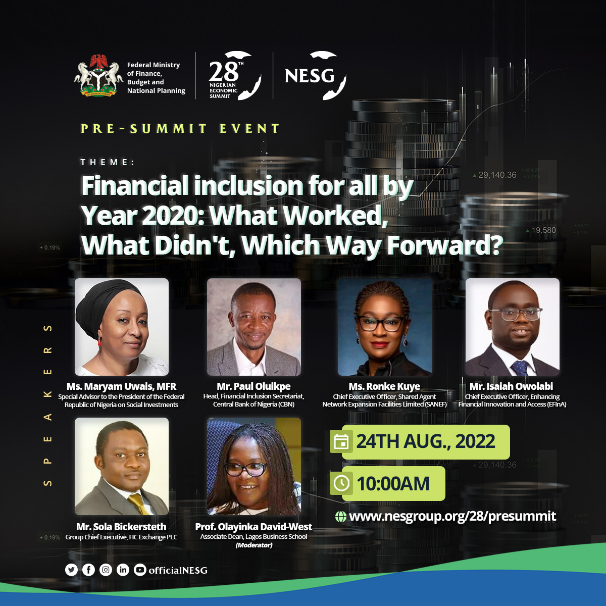 #NES28 Presummit Event: Way Forward for Financial Inclusion in Nigeria